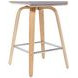 Vienna Oak and Gray Upholstered Swivel Counter Height Stool