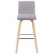 Vienna Oak and Gray Upholstered Swivel Bar Stool