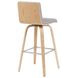 Vienna Oak and Gray Upholstered Swivel Bar Stool