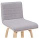 Vienna Oak and Gray Upholstered Swivel Bar Stool