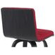 Vienna Brushed Black and Red Upholstered Swivel Counter Height Stool
