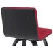 Vienna Brushed Black and Red Upholstered Swivel Bar Stool