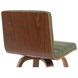 Vienna Walnut and Vintage Green Upholstered Swivel Bar Stool
