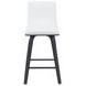 Vienna Brushed Black and White Upholstered Swivel Counter Height Stool