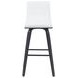 Vienna Brushed Black and White Upholstered Swivel Bar Stool