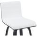 Vienna Brushed Black and White Upholstered Swivel Bar Stool
