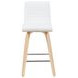 Vienna Oak and White Upholstered Swivel Counter Height Stool