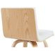 Vienna Oak and White Upholstered Swivel Counter Height Stool