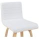 Vienna Oak and White Upholstered Swivel Bar Stool