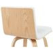 Vienna Oak and White Upholstered Swivel Bar Stool