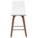 Vienna Walnut and White Upholstered Swivel Counter Height Stool