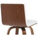 Vienna Walnut and White Upholstered Swivel Counter Height Stool