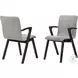 Varde Black And Grey Fabric Dining Chair Set Of 2