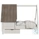 Lodge Cookies and Cream Twin Storage Window Bed with Half Roof