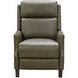 Ledger Oasis Olive Leather Push Thru The Arms Recliner