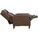 Ledger Oasis Walnut Leather Push Thru The Arms Recliner