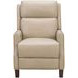 Ledger Cashmere Stone Leather Power Recliner with Power Lumbar and USB Charging