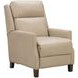 Ledger Cashmere Stone Leather Power Recliner with Power Lumbar and USB Charging