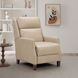 Ledger Cashmere Stone Leather Power Recliner with Power Lumbar and USB Charging