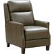 Ledger Oasis Olive Leather Push Thru The Arms Recliner