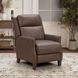 Ledger Oasis Walnut Leather Push Thru The Arms Recliner