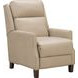 Ledger Cashmere Stone Leather Power Recliner with Power Headrest and USB Charging