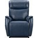 Leighton Marco Navy Blue Leather Lay Flat Power Lift Recliner with Power Headrest and Power Lumbar