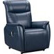 Leighton Marco Navy Blue Leather Lay Flat Power Lift Recliner with Power Headrest and Power Lumbar
