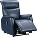 Leighton Marco Navy Blue Leather Lay Flat Power Lift Recliner with Power Headrest and Power Lumbar