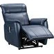 Leighton Marco Navy Blue Leather Lay Flat Power Lift Recliner with Power Headrest and Power Lumbar