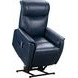 Leighton Marco Navy Blue Leather Lay Flat Power Lift Recliner with Power Headrest and Power Lumbar