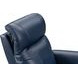 Leighton Marco Navy Blue Leather Lay Flat Power Lift Recliner with Power Headrest and Power Lumbar