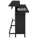 Kehlani Black 69" Rectangular Bar Table with USB Charging and LED