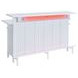 Kehlani White 69" Rectangular Bar Table with USB Charging and LED