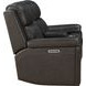 Leon Matteo Smokey Gray Leather Power Reclining Living Room Set with USB Charging
