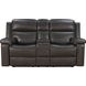 Leon Matteo Smokey Gray Leather Power Reclining Living Room Set with USB Charging