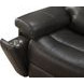 Leon Matteo Smokey Gray Leather 87" Triple Power Reclining Sofa with USB Charging and LED