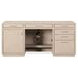 Marlowe Polished Limestone Credenza Home Office Set
