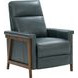 Lewiston Roma Bluegray Leather Push Thru The Arms Recliner