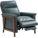 Lewiston Roma Bluegray Leather Push Thru The Arms Recliner