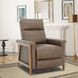 Lewiston Oasis Walnut Leather Push Thru The Arms Recliner