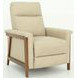 Lewiston Cashmere Stone Leather Push Thru The Arms Recliner