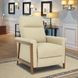 Lewiston Cashmere Stone Leather Push Thru The Arms Recliner