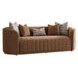 Ariana Caramel and Gold Velvet 97" Sofa