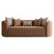 Ariana Caramel and Gold Velvet 97" Sofa