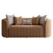 Ariana Caramel and Gold Velvet 83" Loveseat
