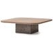 Bristol Point Saddle Brown Square Short Cocktail Table