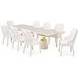 Monaco Elegance Shimmer Ivory Dining Room Set