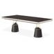 Rosemere Glossy Charcoal Sand Extendable Rectangular Dining Room Set