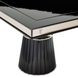 Monaco Elegance Glossy Charcoal Sand 113" Extendable Rectangular Dining Table